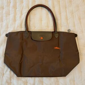 Khaki Le Pliage Club Tote